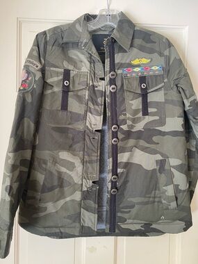 STS Ranchwear Olive Camo Jacket with Gold Logo Label